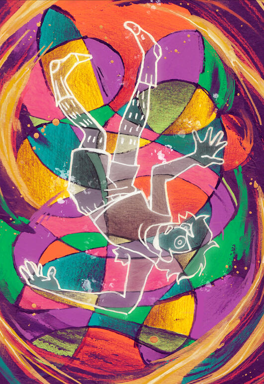 Art depicts the feeling of being confused.